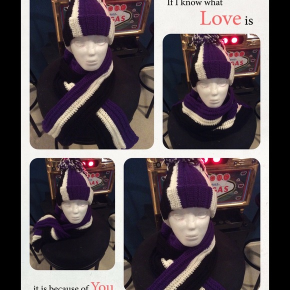 Mara Hoskin Design Accessories - Crocheted Scarf & Hat set headband-CLEARANCE