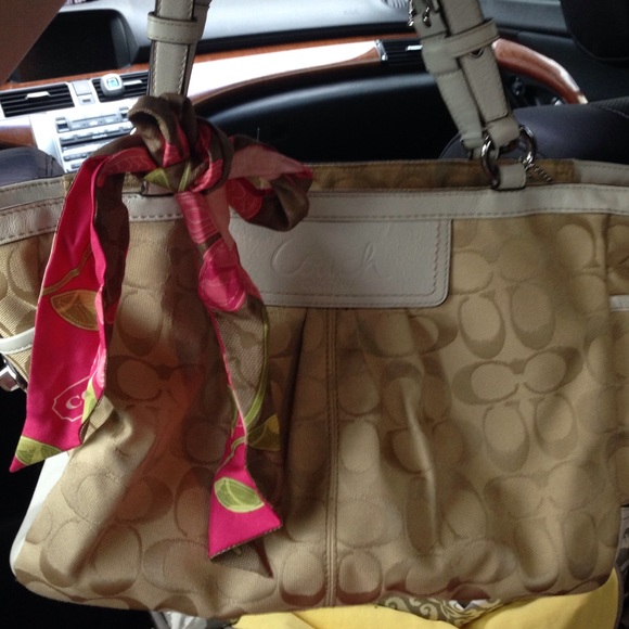 Coach bag with scarf