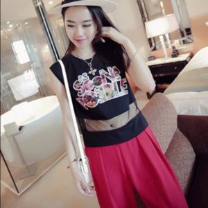Black crop top