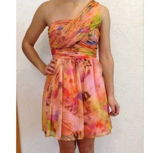 FLORAL ONE SHOULDER TULLE DRESS (1/2)