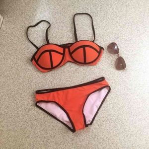 Orange Block Bikini