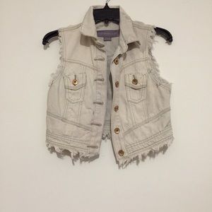 Ripped Jean Vest