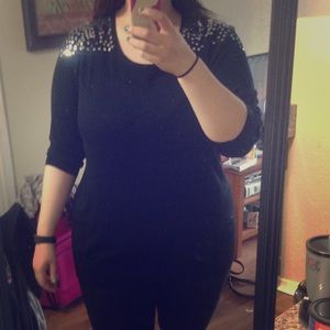 Black Sweater with sequined shoulders