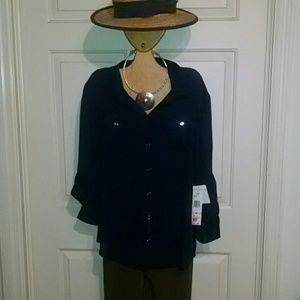 NEW SALE NWT. ADMIRAL NAVY BLUE BUTTON DOWN