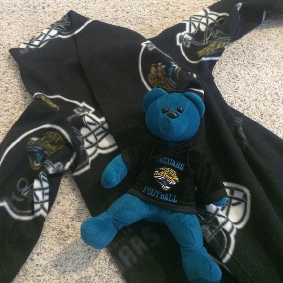 Jacksonville Jaguars Football Snuggie and Bear