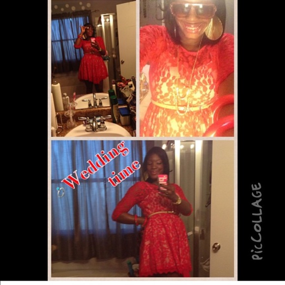 Free people red lace dress - Picture 4 of 4