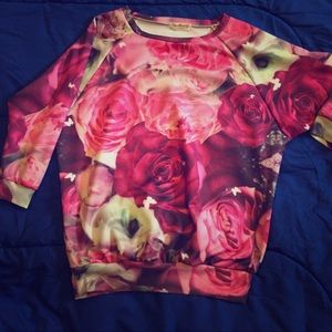 Rose sweatshirt.