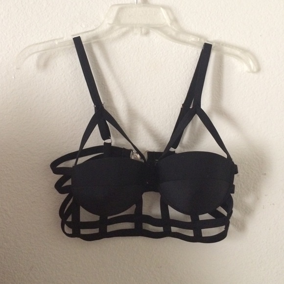 Cage bra // swim suit top // crop top