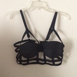 Cage bra // swim suit top // crop top