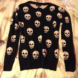 Black and nude Skeleton sweater