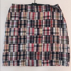 Patchwork Plaid Mini Skirt
