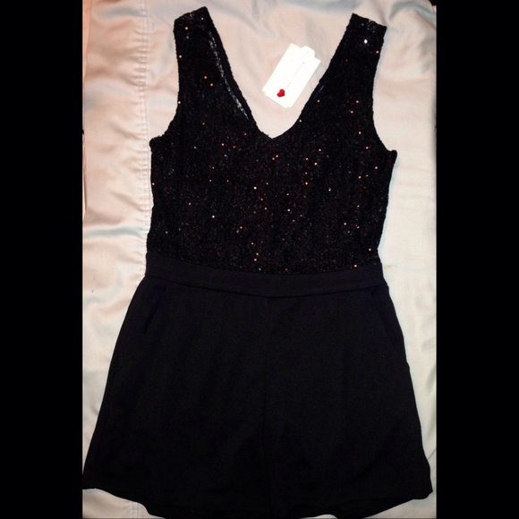 Black Sparkly Romper - Picture 4 of 4