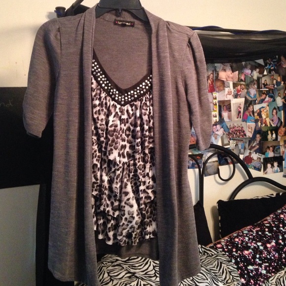 heart soul cheetah cardigan
