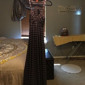 Strip maxi dress
