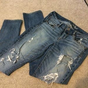 AE skinny, ripped, size 8 jeans.