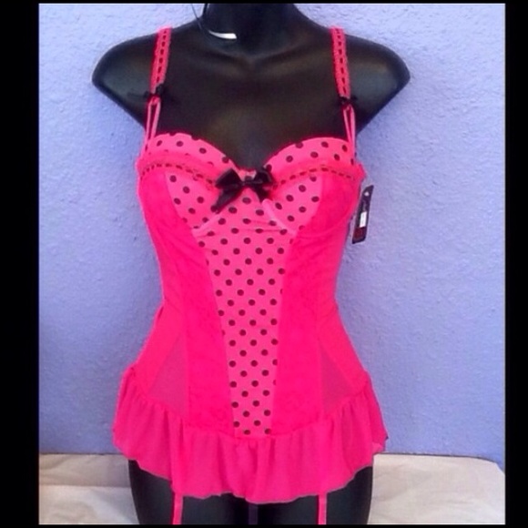 Other - 🎀 Corset Bustier Lingerie Pink Push-Up Small NEW