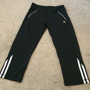Adidas black, medium, running/workout Capri pants.