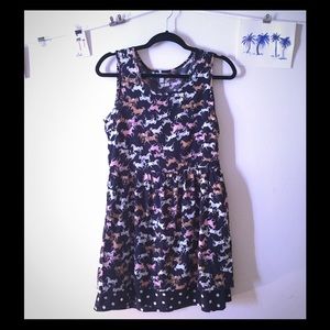 Contrast peep hem day dress