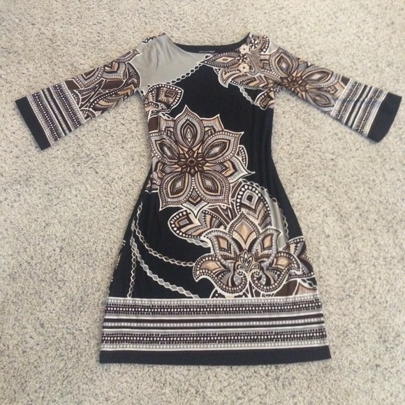 Comfortable Black and Multi Color Dress