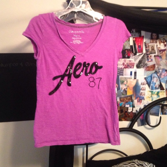 purple & black sequin aero shirt
