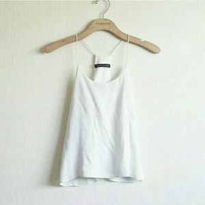 Foreign Exchange White Strap Tank