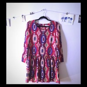 Drop waist mini dress