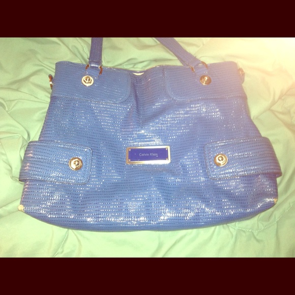 Royal blue Calvin Klein purse