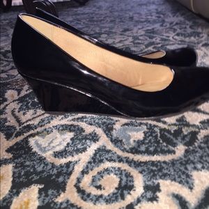 Black Patent Wedges