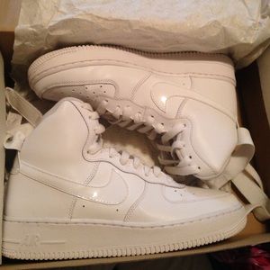 White Nike Air Force 1s