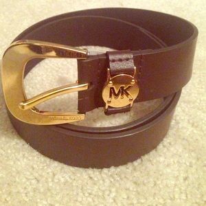 Micheal Kors Brown Leather Belt
