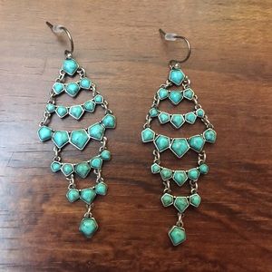 Cute turquoise chandelier earrings