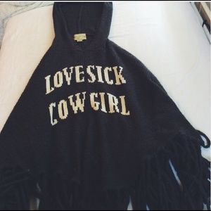 Love Sick Cow Girl WILDFOX pull over with fringe