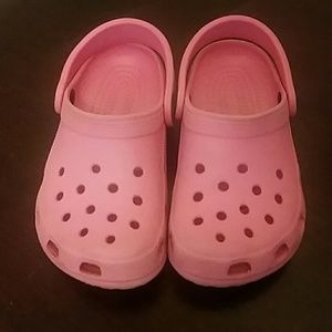 *AUTH** PINK CROCS GIRLS 8/9