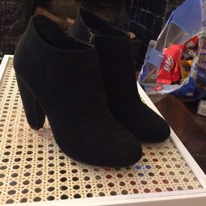 NWOT Target black suede booties