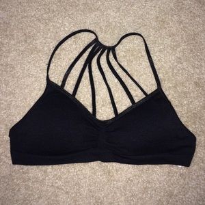 Black strappy bralette