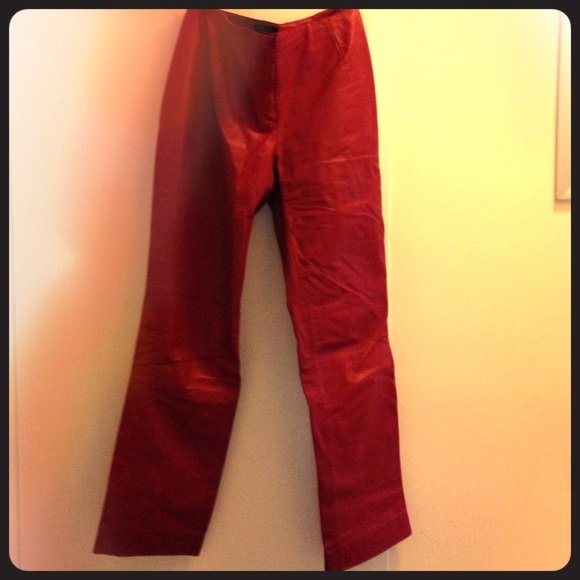 Kenneth Cole leather pants.