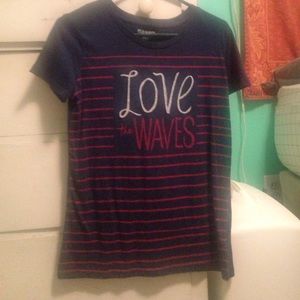 "love the waves" t-shirt