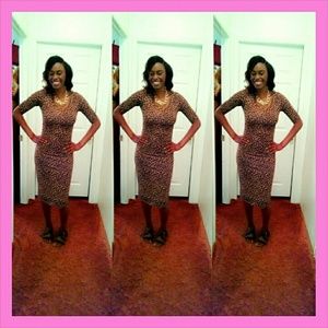 Cheetah Body Con Midi Dress !!