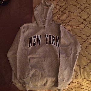 Gray New York Hoodie