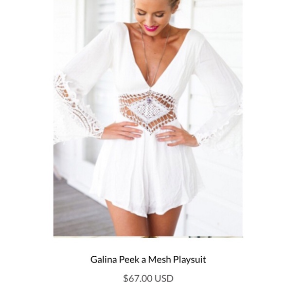 Galina peek a mesh playsuit