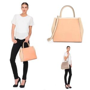 🚀NWT color blocked Blush/nude handbag