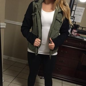 Army green military jacket