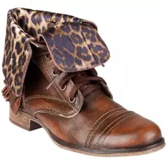 REDUCED Betsey Johnson Leather Combat Boots