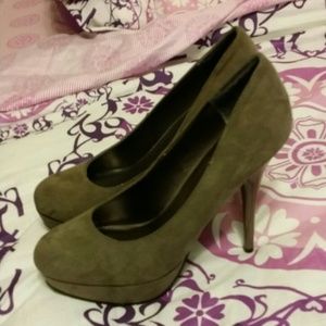 Brand new! Tan suede high heels!