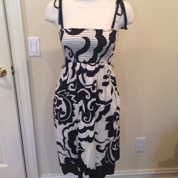 Bebe black and white dress