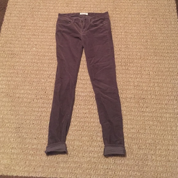 Madewell brown skinny cords.