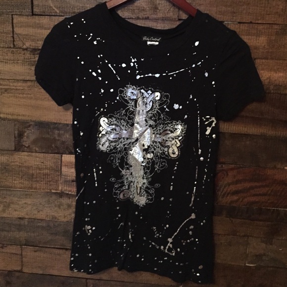 Black cross shirt