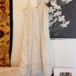 MIDI white boho dress