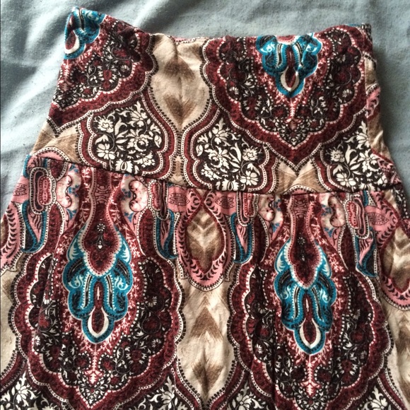 Printed maxi skirt