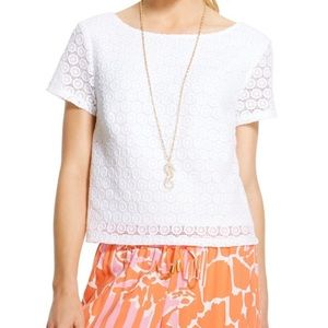 Lilly for Target Women's Crochet Crop Top - White